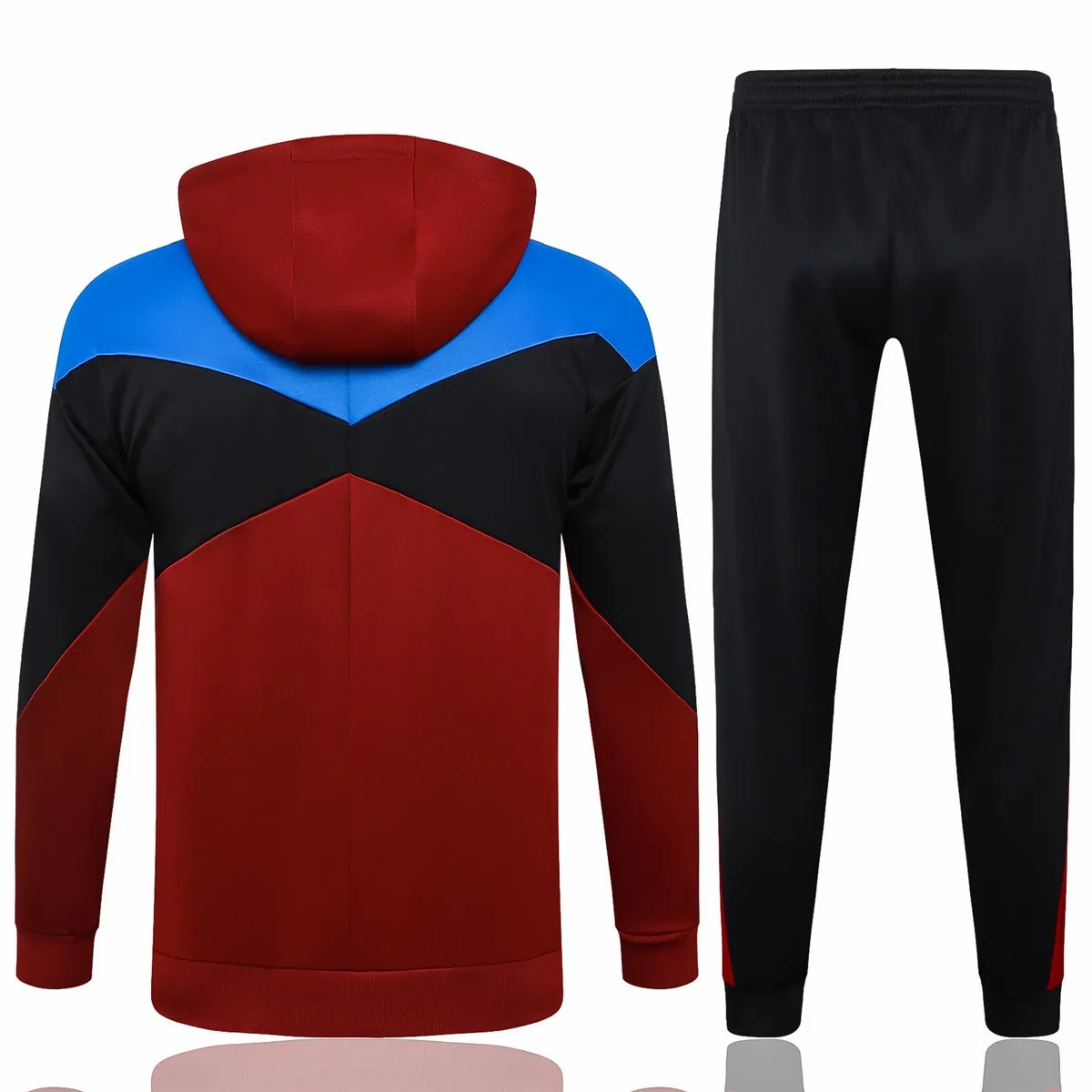 24-25 FC Barcelona Mens Red Hooded Presentation Tracksuit