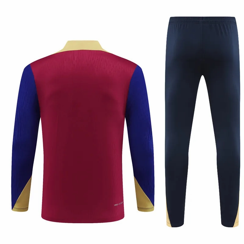 24-25 FC Barcelona Mens Red Training Technical Tracksuit