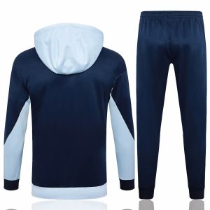 24-25 France National Team Mens White Training Hooded Presentation Tracksuit