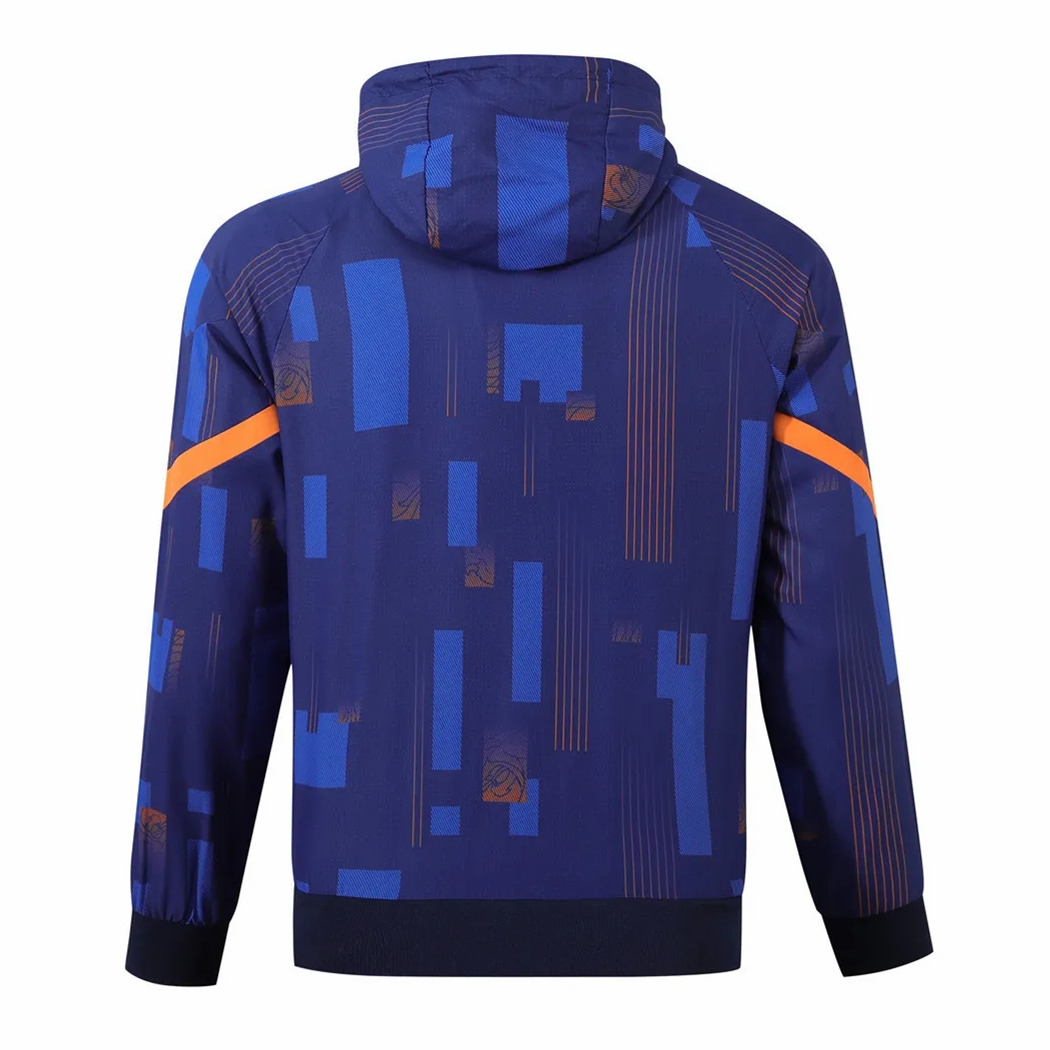 24-25 Netherlands Mens Blue Windbreaker Jacket