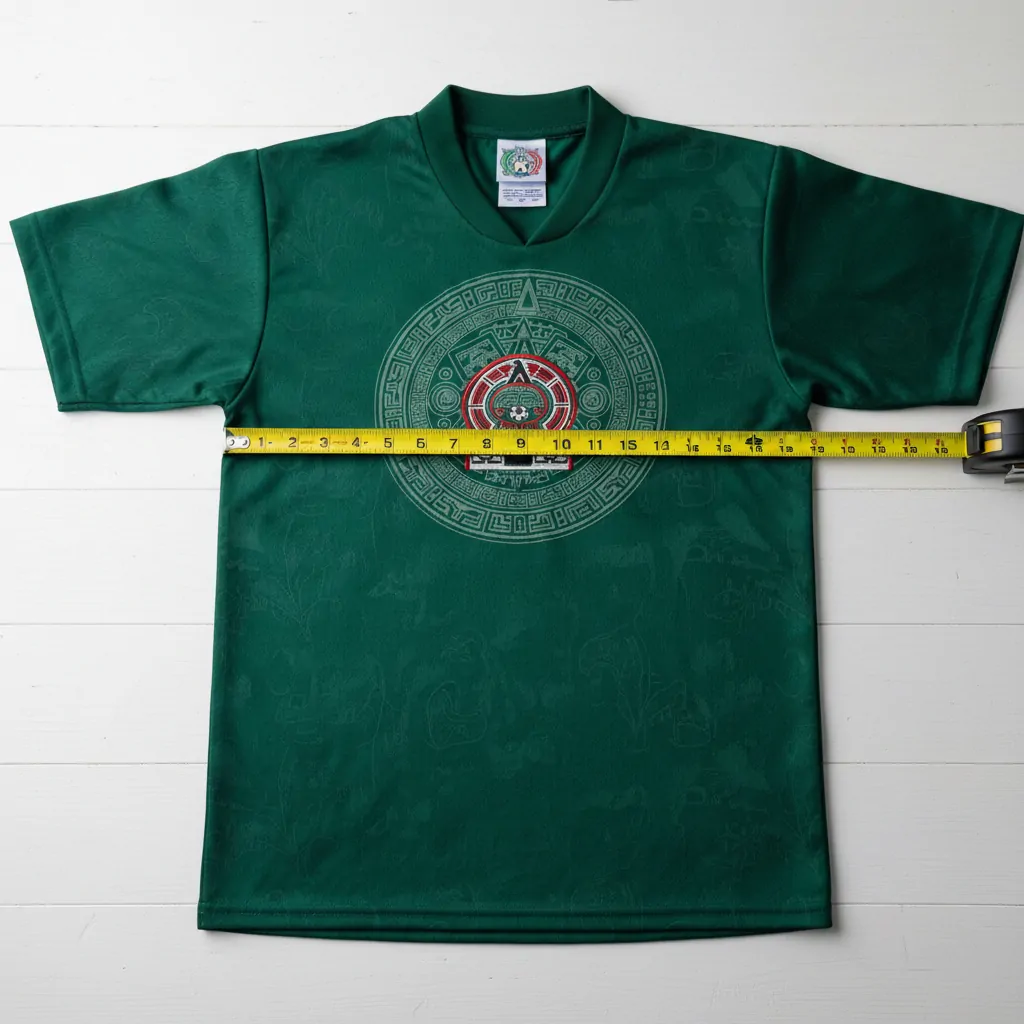 Measuring a retro soccer jersey in inches for the perfect fit