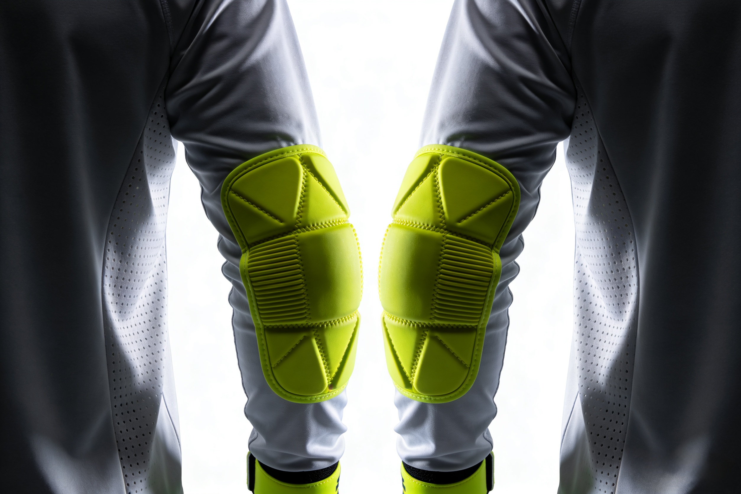 Professional soccer goalie jersey with elbow padding