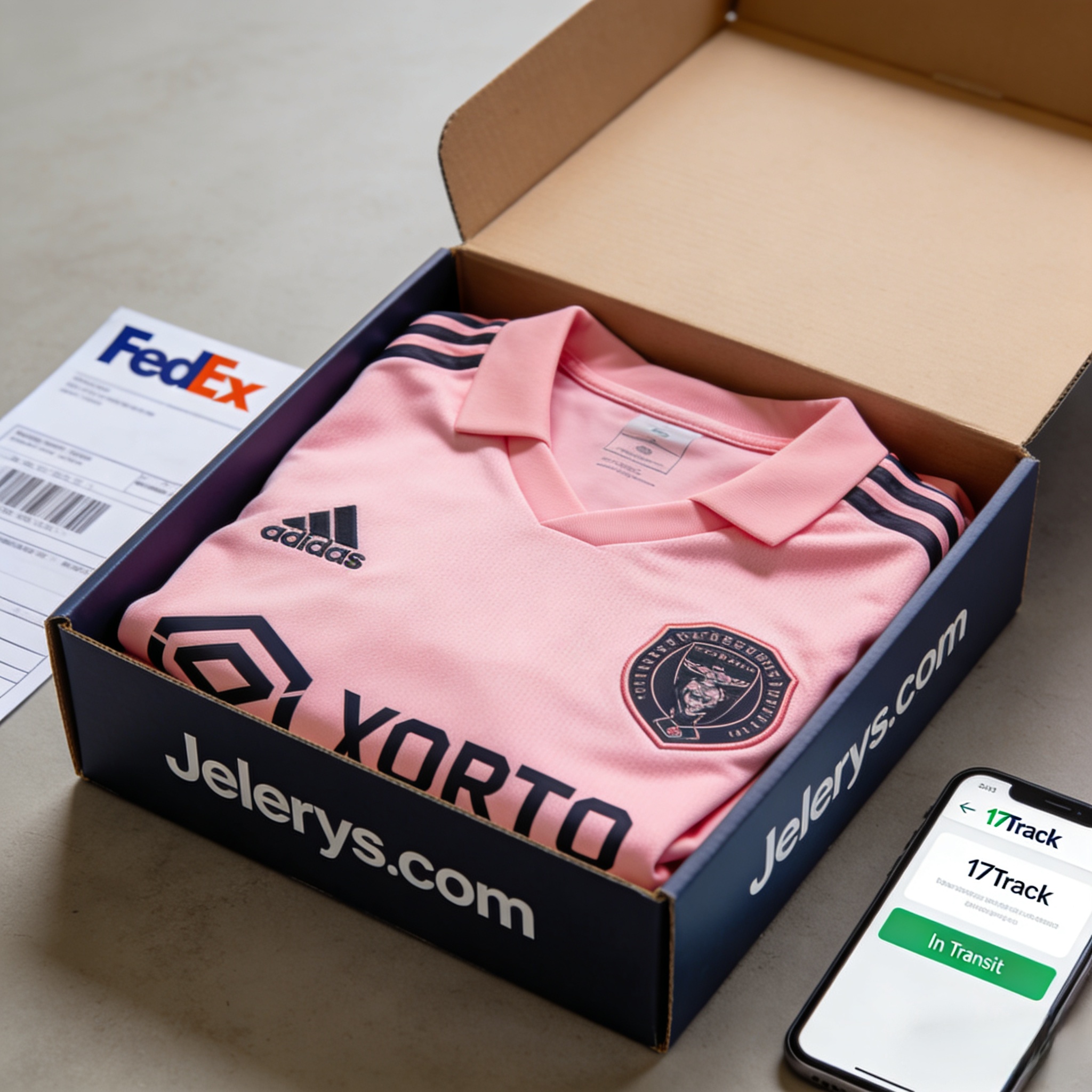 Jerserys.com secure packaging and real-time shipping tracking for soccer jerseys