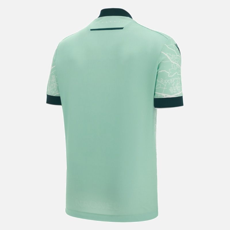 25-26 FC Nantes Mens Away Soccer Jersey Aqua Green City Map Kit