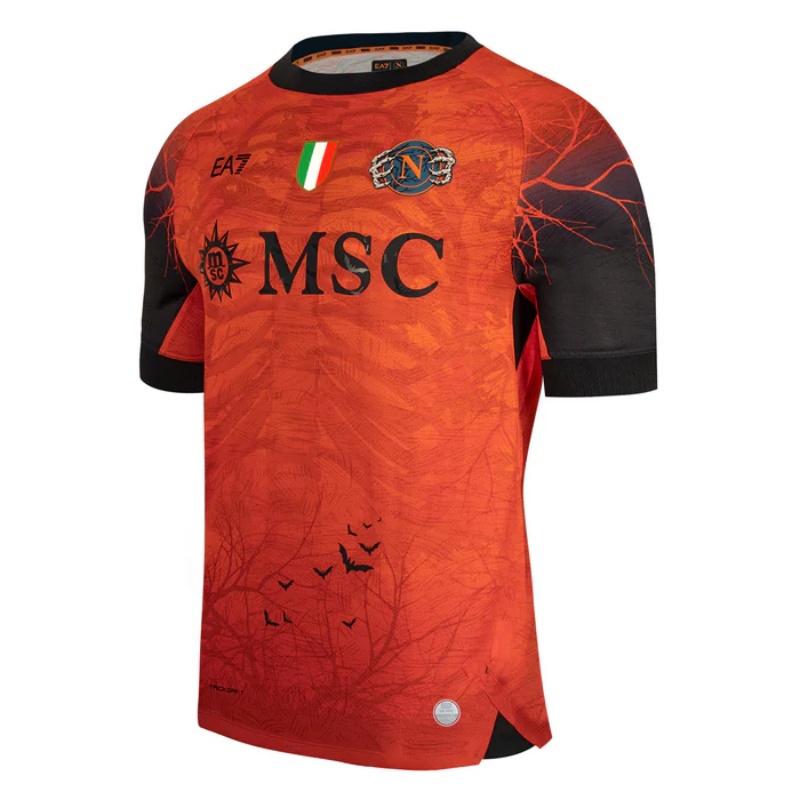 25-26 SSC Napoli Mens Halloween Orange Soccer Jersey Limited Edition Kit