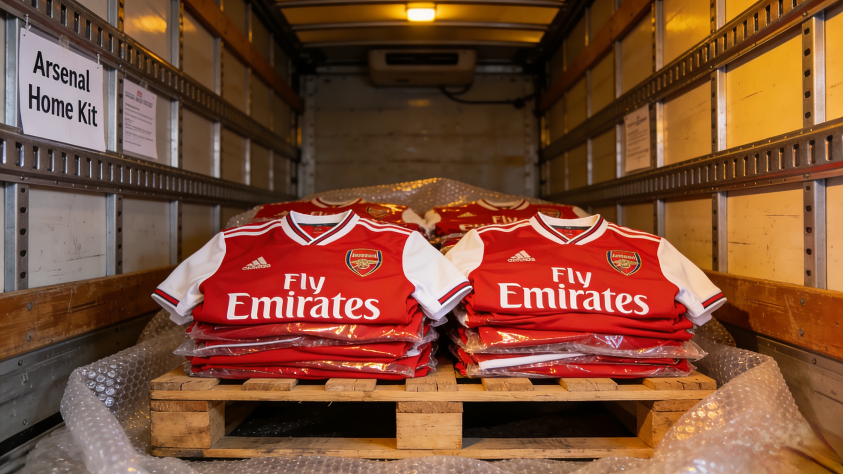 Shipping and tracking process for Arsenal jerseys from Jerserys.com.