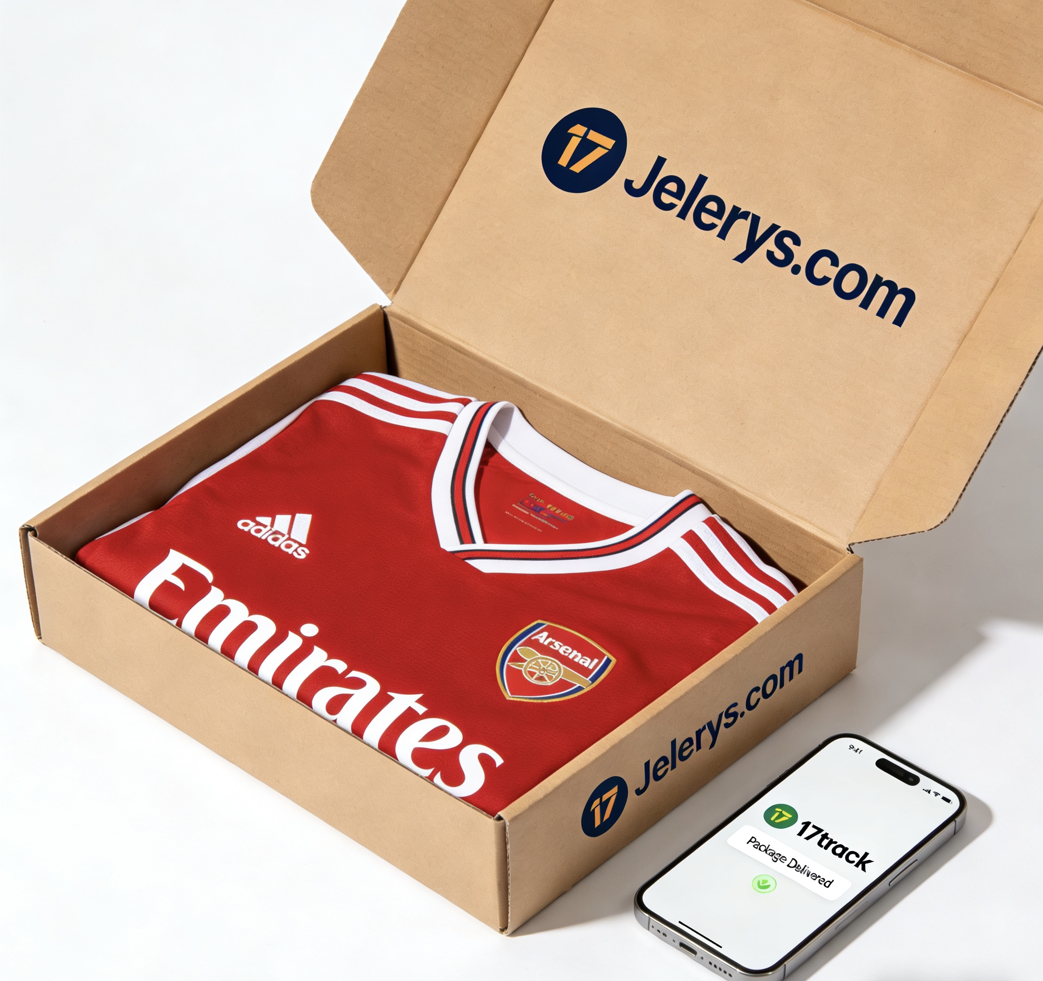 Jerserys.com secure packaging and 17track order tracking