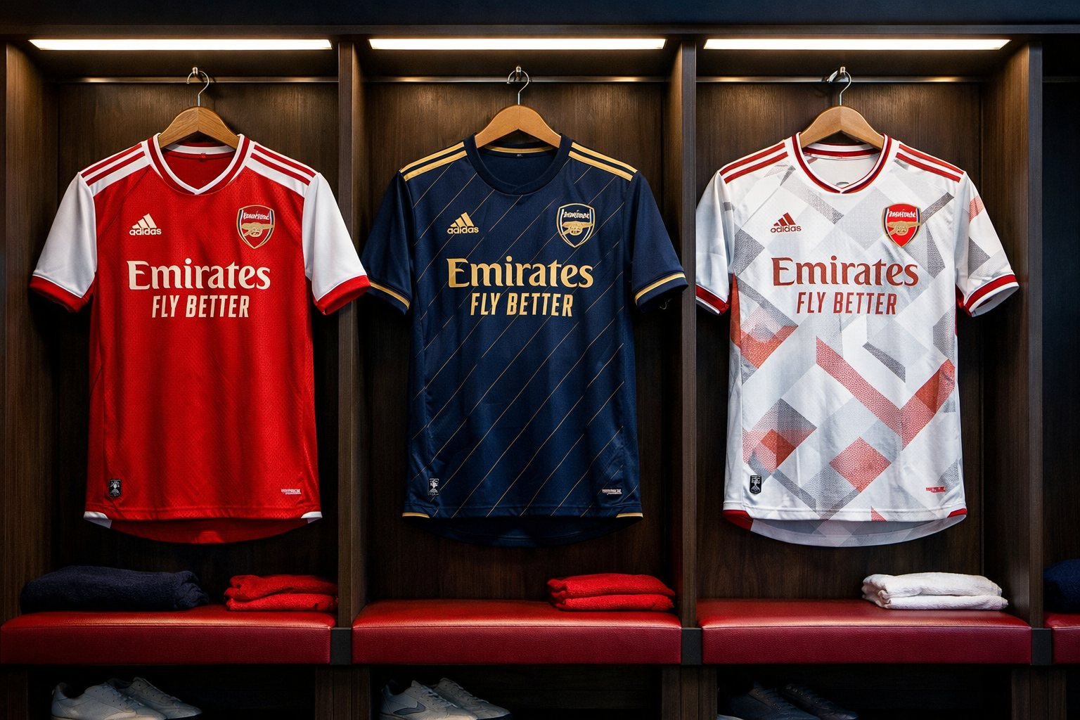 The complete 2025-26 Arsenal soccer jersey collection