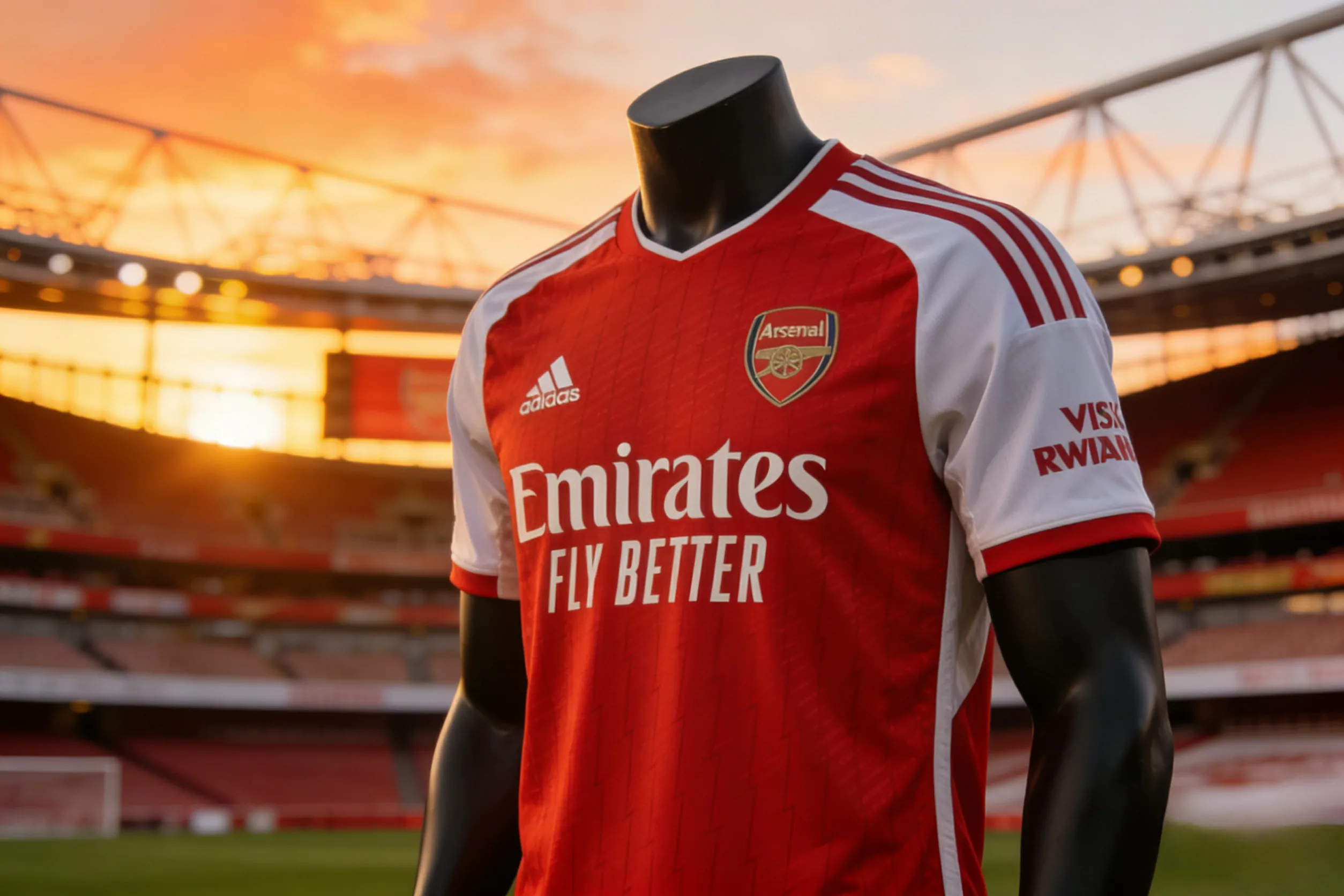 Official 2025-26 Arsenal home soccer jersey.