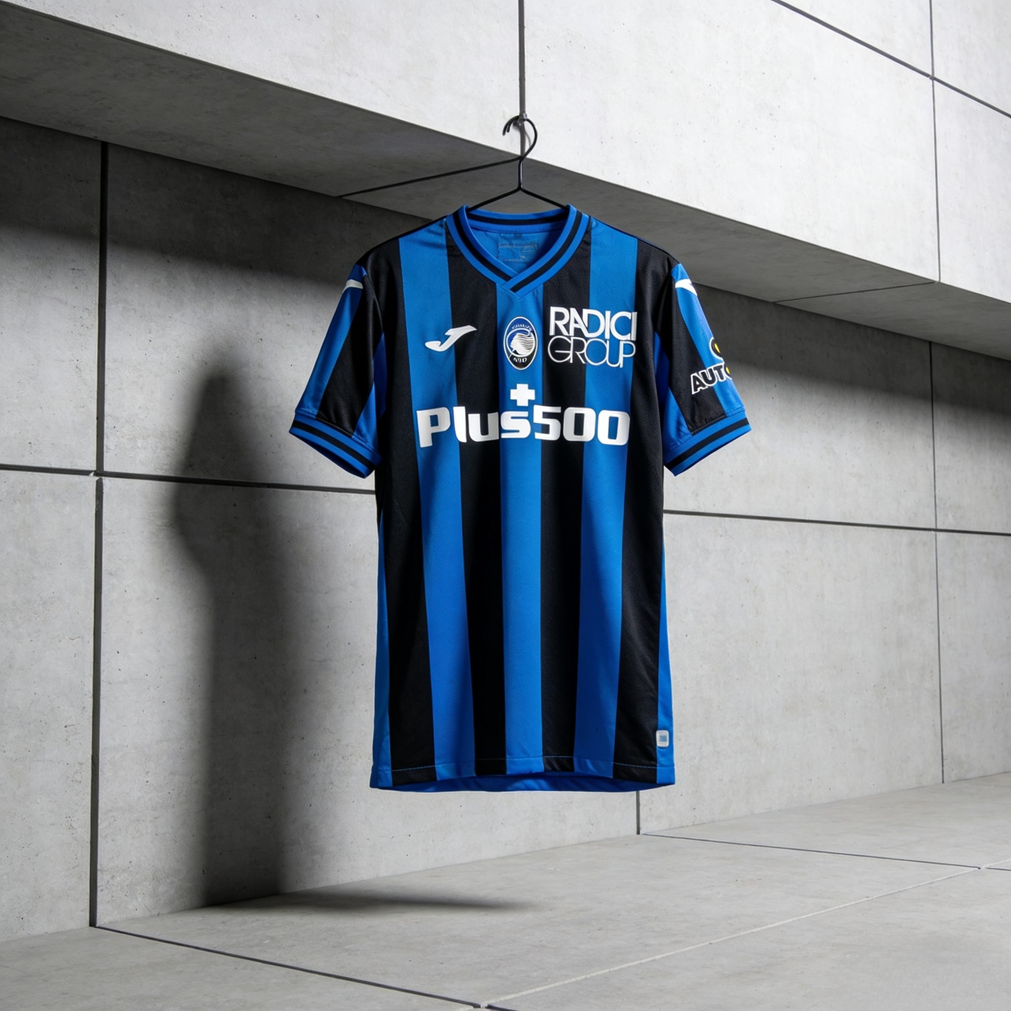 The official 2025-26 Atalanta home soccer jersey.