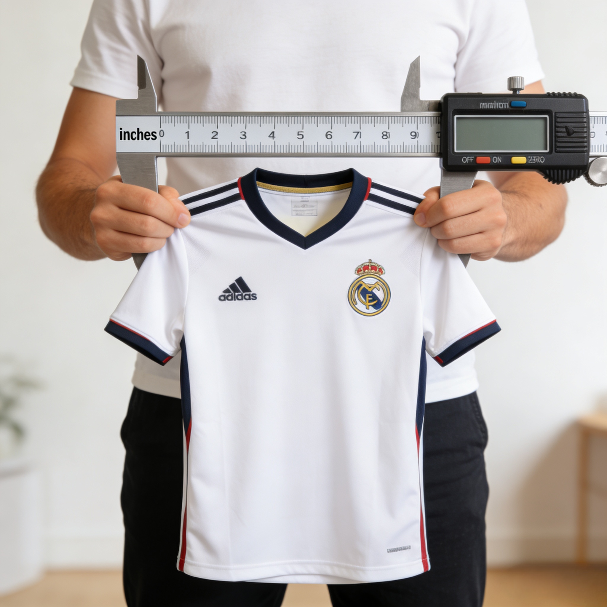 How to measure an FC Porto soccer jersey in inches for the correct fit.