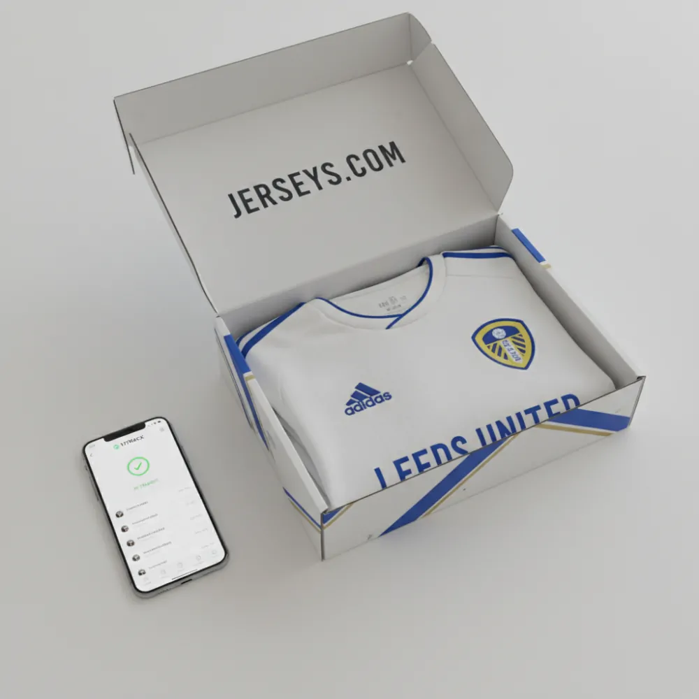 Jerserys.com secure packaging with 17track order tracking status.