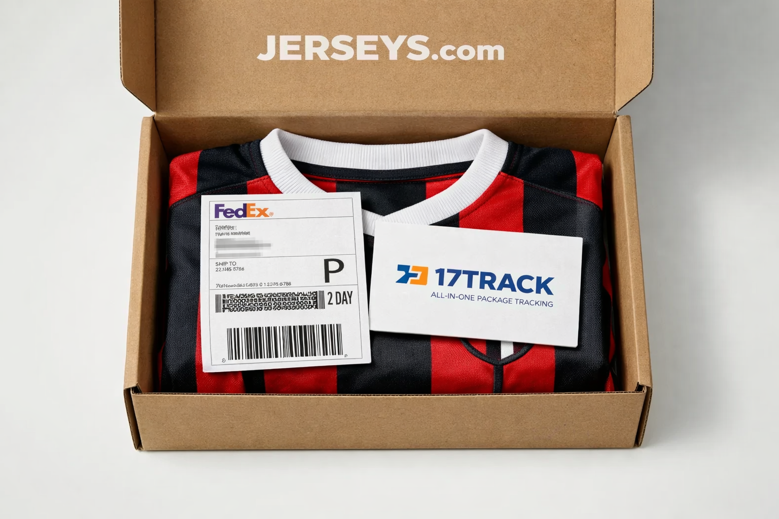 Secure packaging and tracking for Jerserys.com soccer jersey orders