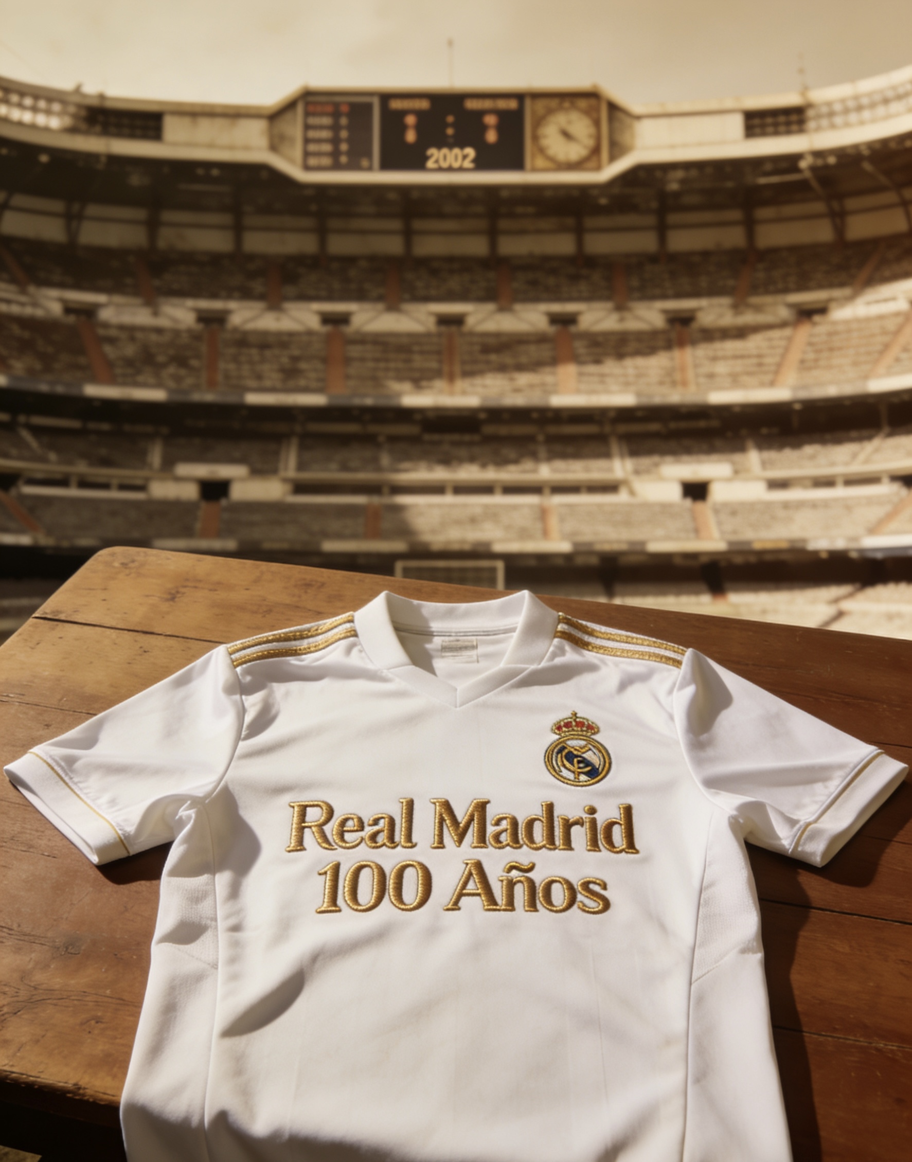 Iconic 2002 Real Madrid Centenary retro soccer jersey