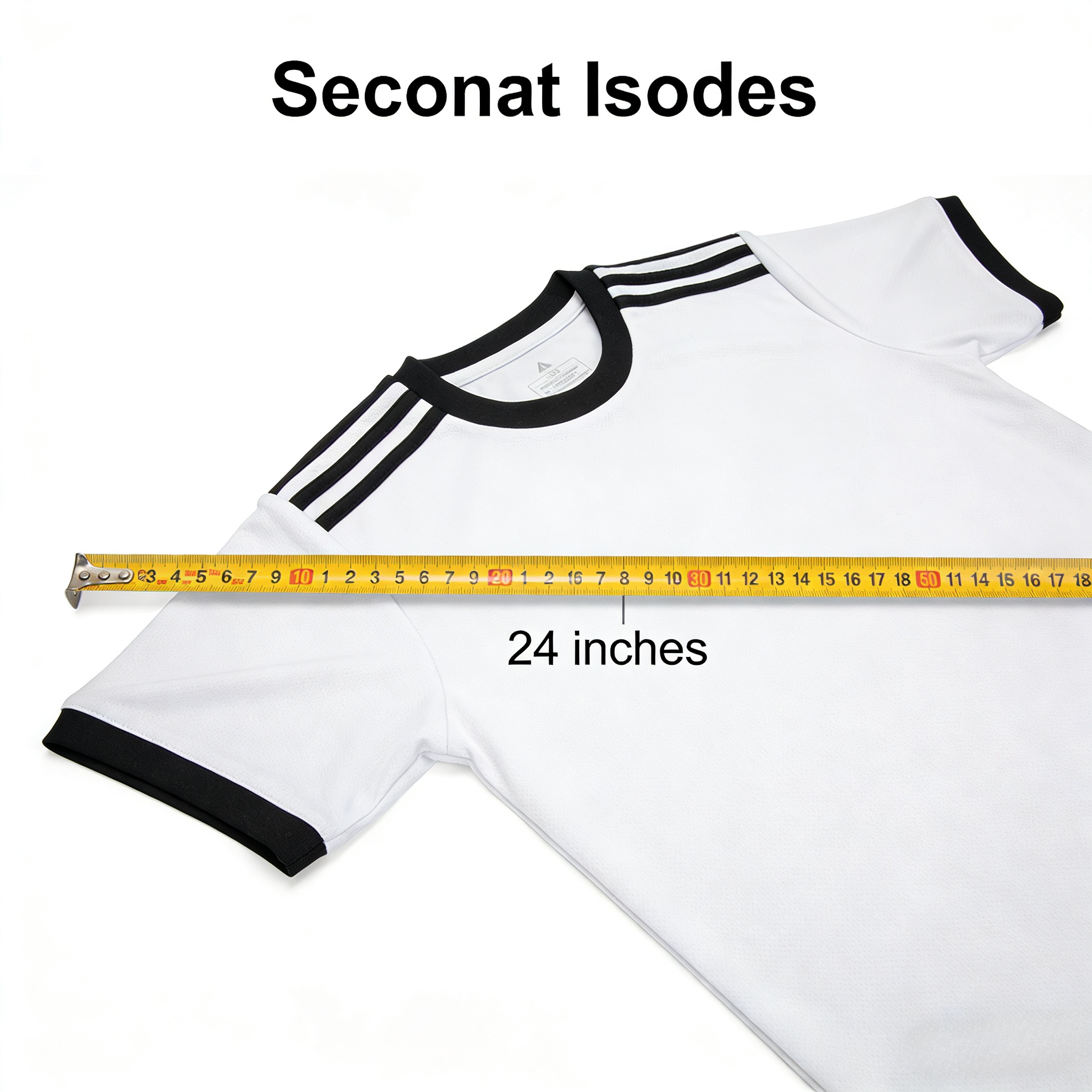 How to measure a Benfica soccer jersey in inches.