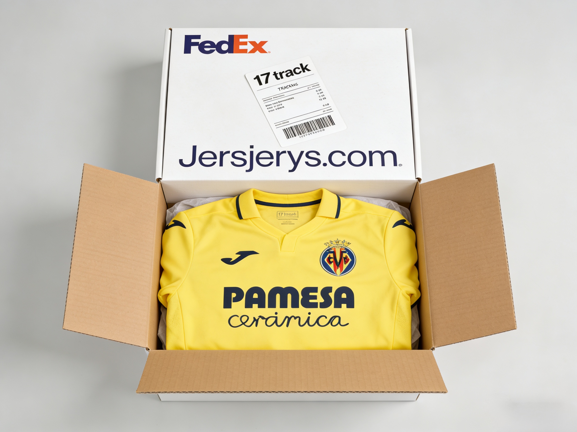 Jerserys.com secure shipping and tracking for Villarreal jerseys