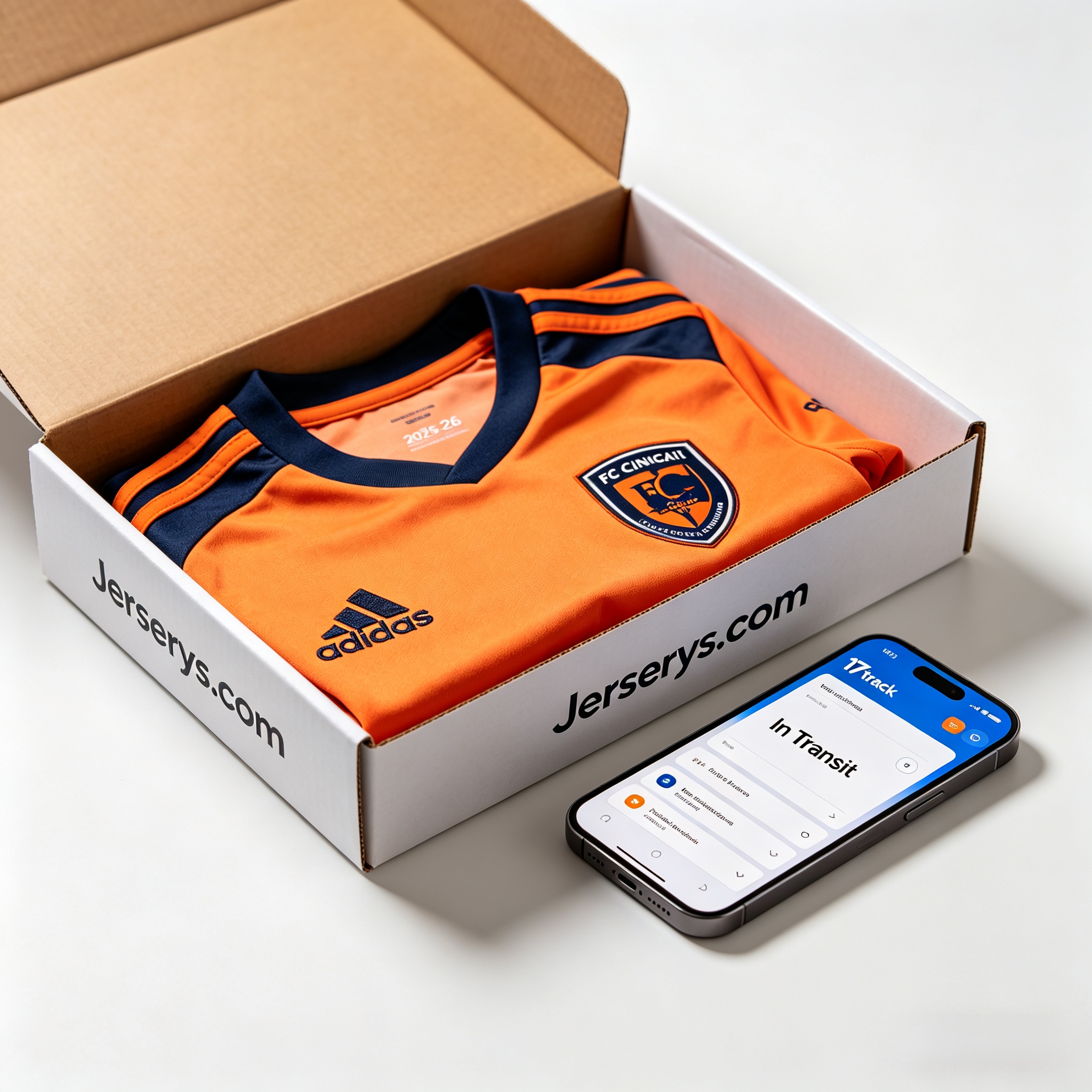 Jerserys.com secure packaging and 17track order tracking for Cincinnati jerseys.
