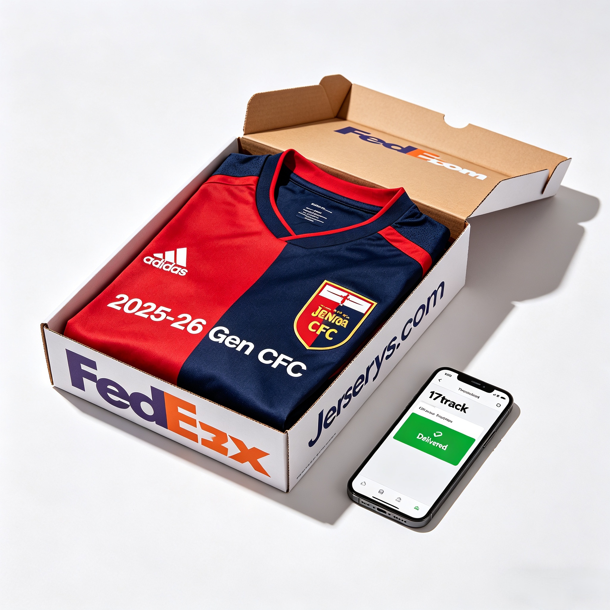 Secure shipping and 17track order tracking for Genoa jerseys.