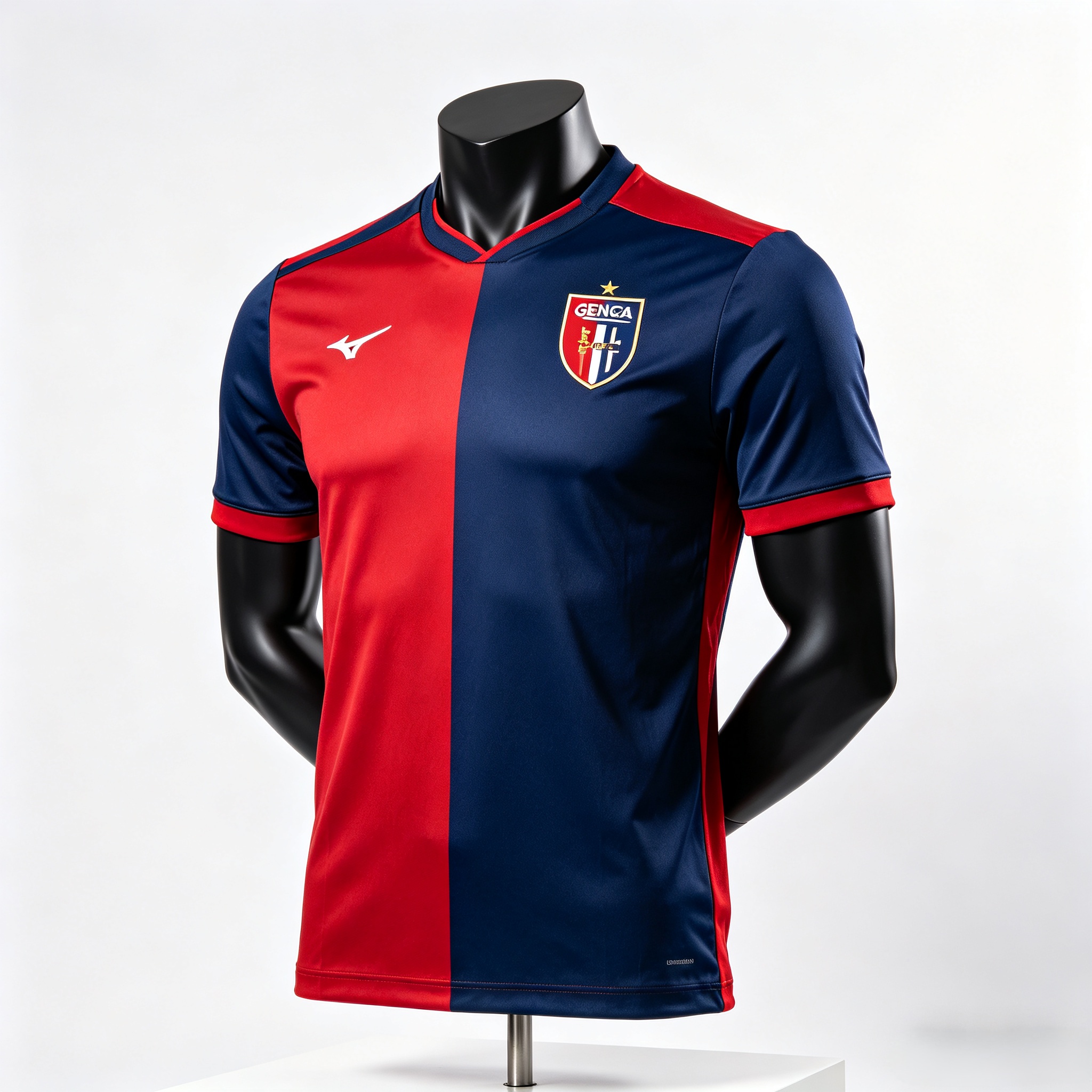 Official 2025-26 Genoa CFC home soccer jersey.