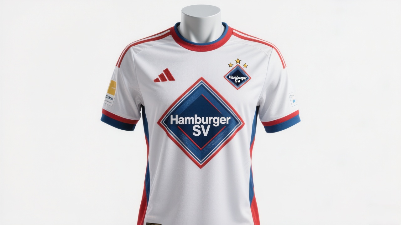 Official 2025-26 Hamburger SV home soccer jersey