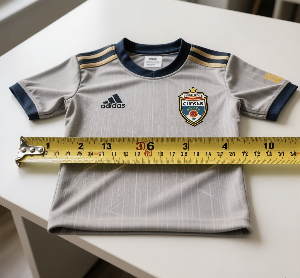 Measuring a Hamburger SV soccer jersey in inches for a perfect fit