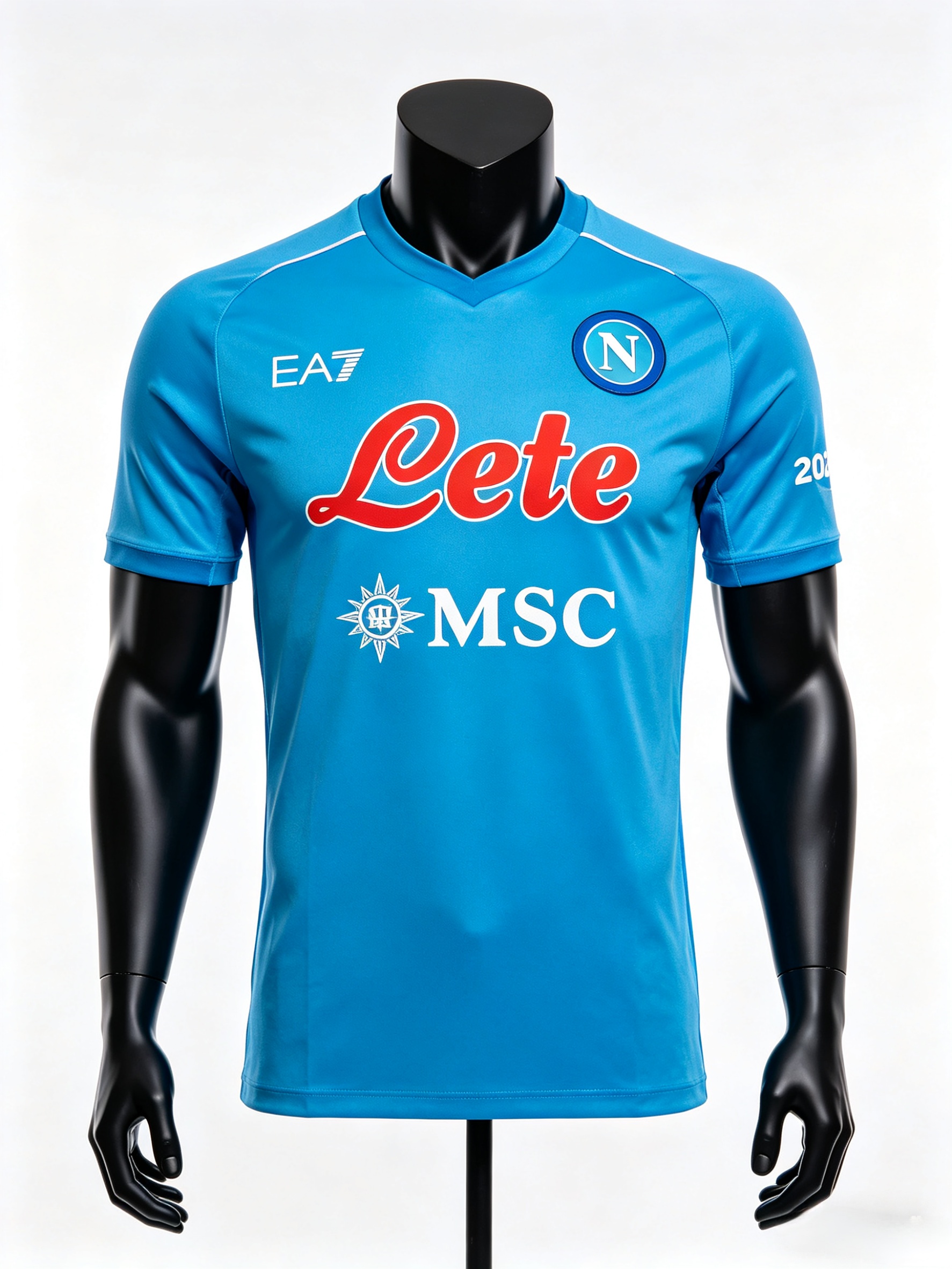 Official 2025-26 Napoli home soccer jersey.