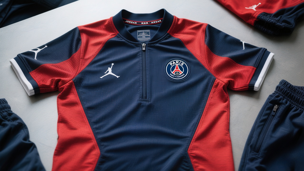 PSG Jordan training tracksuit and professional football gear
